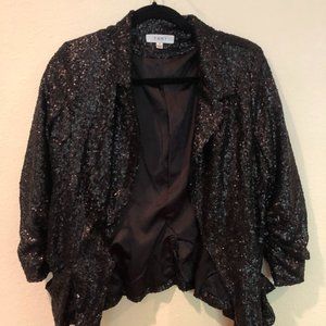 Tempt black sequin jacket blazer